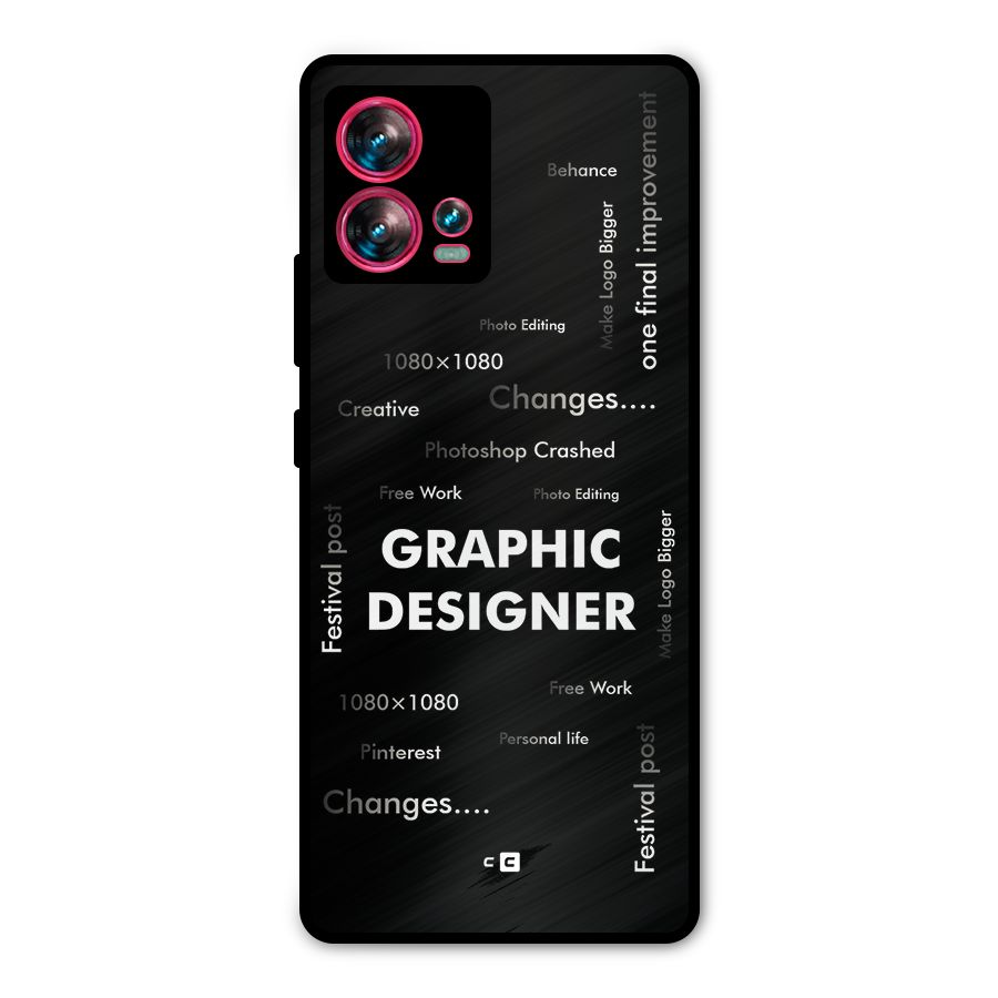 Graphic Designer Struggles Metal Back Case for Motorola Edge 30 Fusion