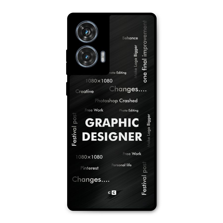 Graphic Designer Struggles Metal Back Case for Motorola Edge 50 Fusion