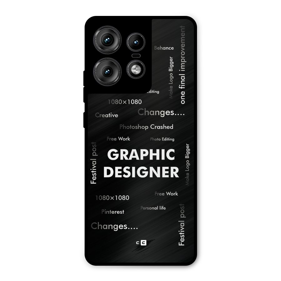 Graphic Designer Struggles Metal Back Case for Motorola Edge 50 Pro