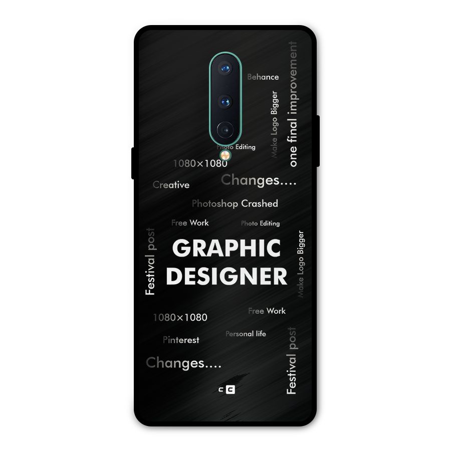 Graphic Designer Struggles Metal Back Case for OnePlus 8