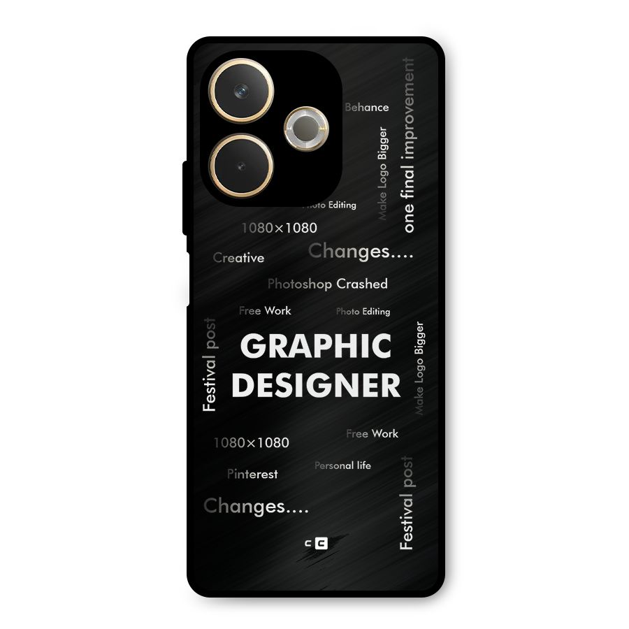 Graphic Designer Struggles Metal Back Case for Oppo A5 Pro
