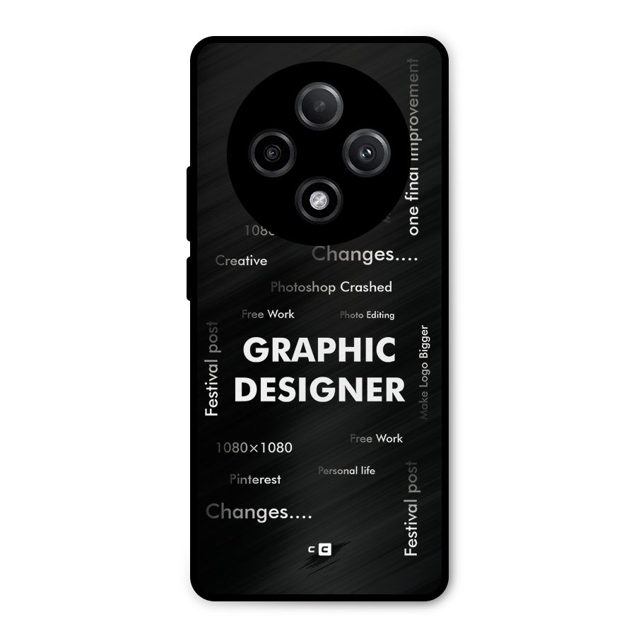 Graphic Designer Struggles Metal Back Case for Oppo F27 Pro Plus