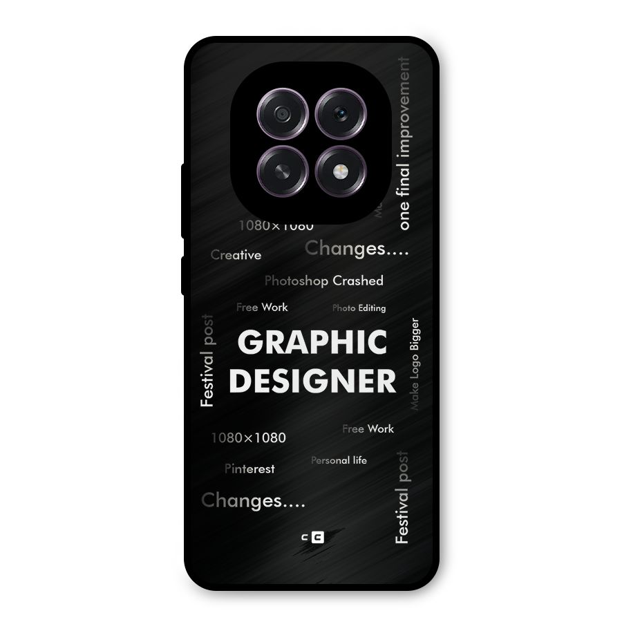 Graphic Designer Struggles Metal Back Case for Oppo F29