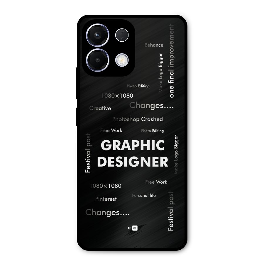 Graphic Designer Struggles Metal Back Case for Oppo K13