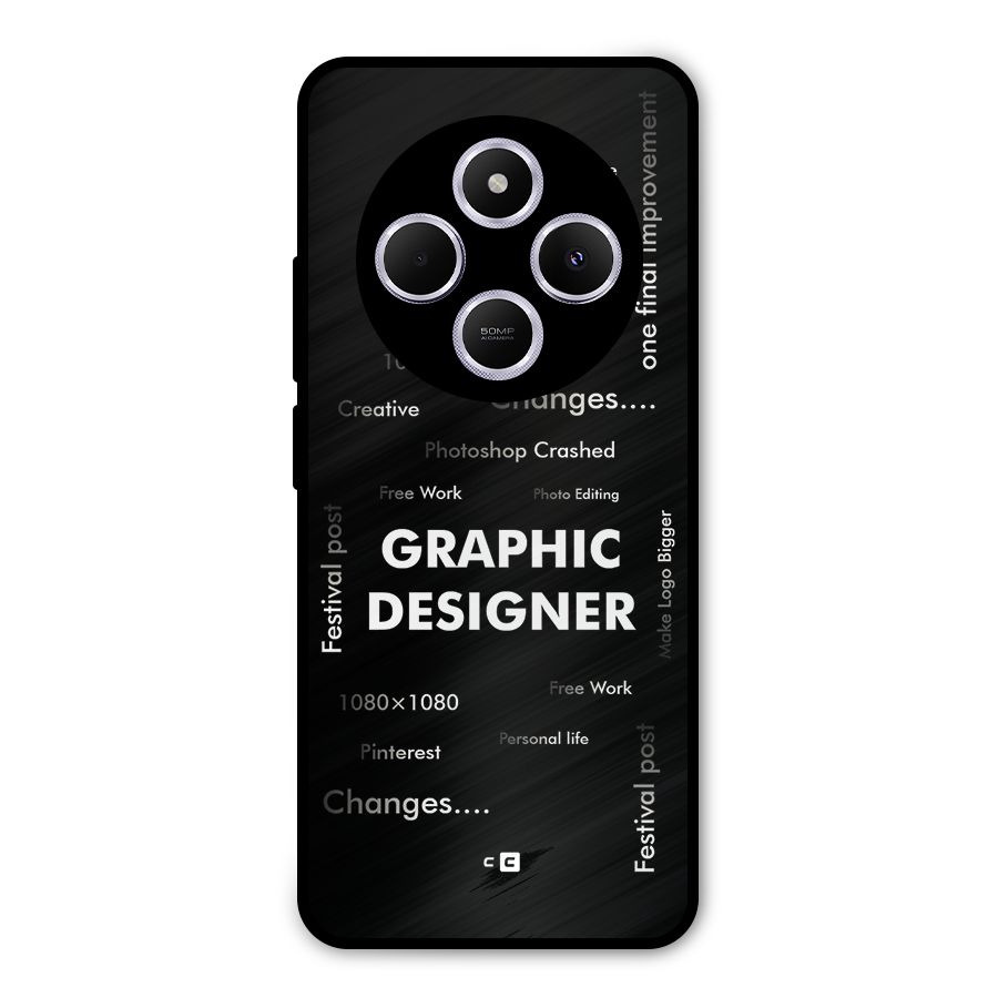 Graphic Designer Struggles Metal Back Case for Poco M7