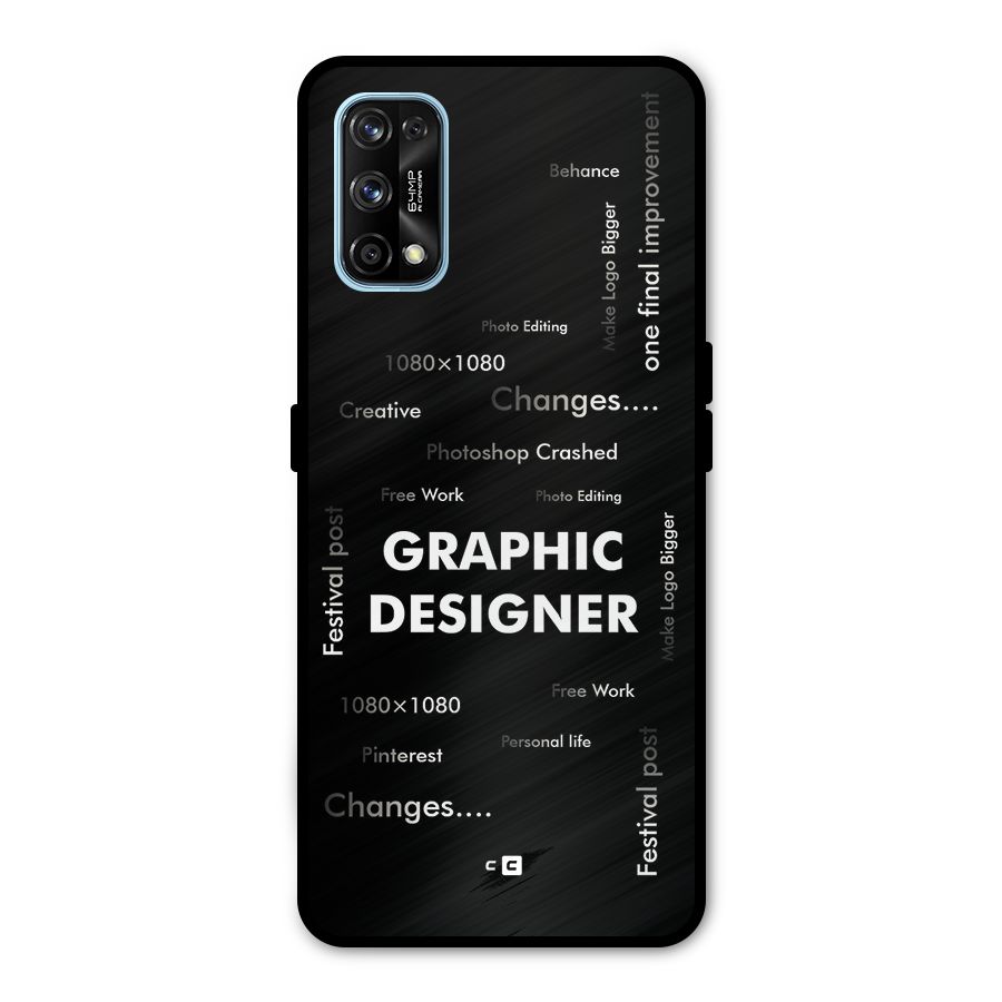 Graphic Designer Struggles Metal Back Case for Realme 7 Pro
