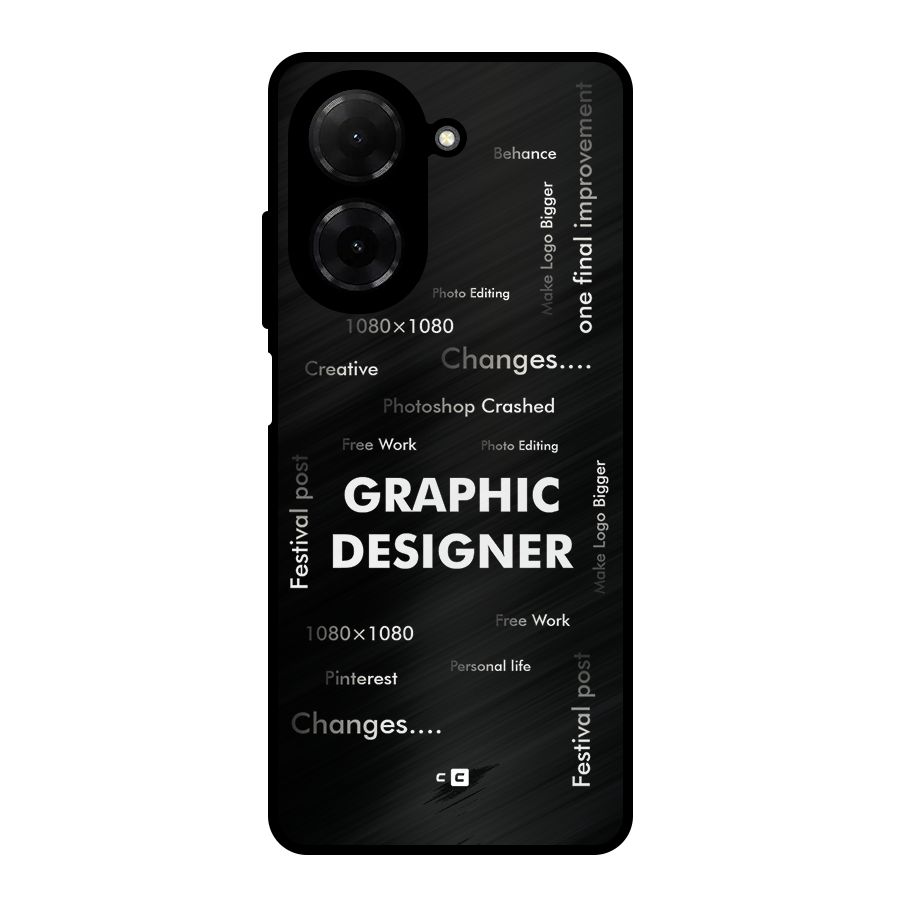 Graphic Designer Struggles Metal Back Case for Redmi A5 4G