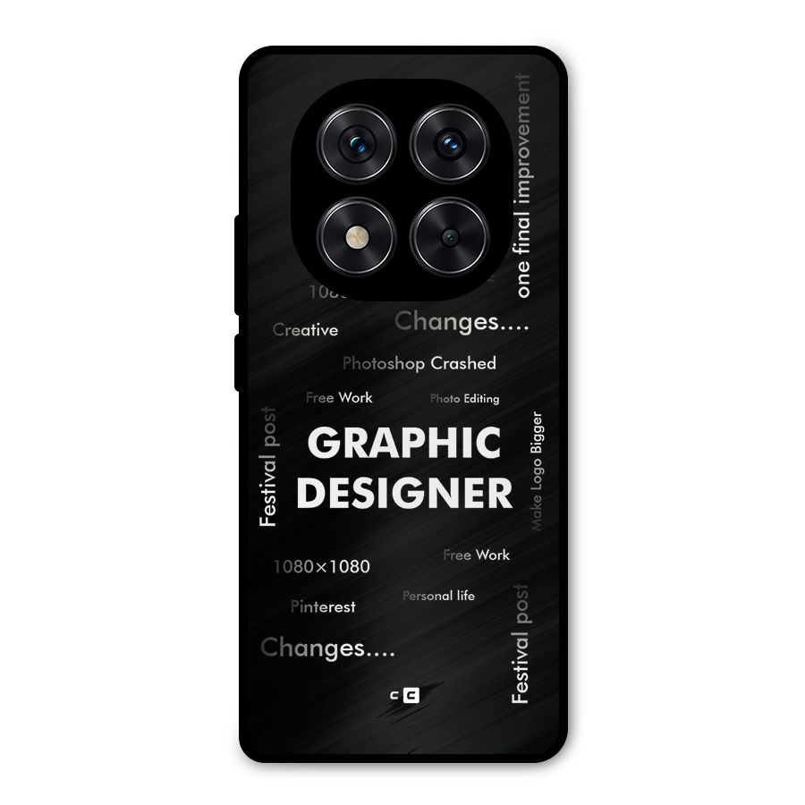 Graphic Designer Struggles Metal Back Case for Redmi Note 14 Pro 5G
