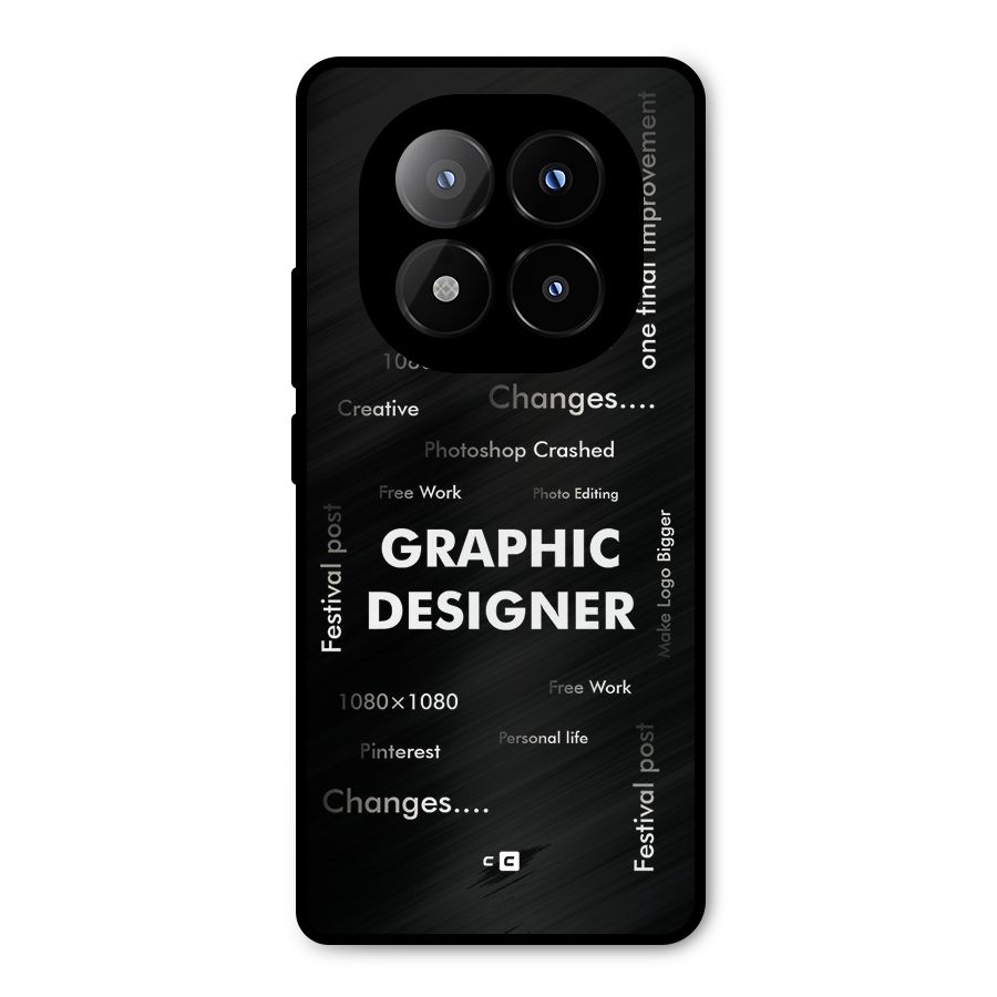 Graphic Designer Struggles Metal Back Case for Redmi Note 14 Pro Plus 5G