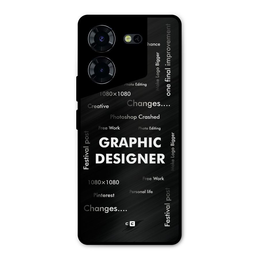 Graphic Designer Struggles Metal Back Case for Tecno Pova 5 Pro 5G