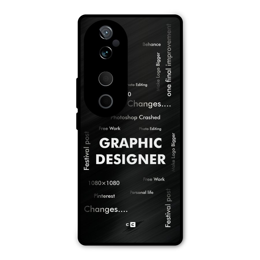 Graphic Designer Struggles Metal Back Case for Vivo T3 Ultra