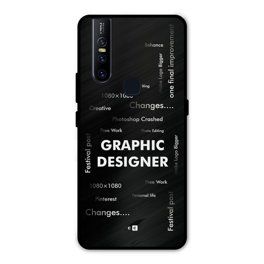 Graphic Designer Struggles Metal Back Case for Vivo V15