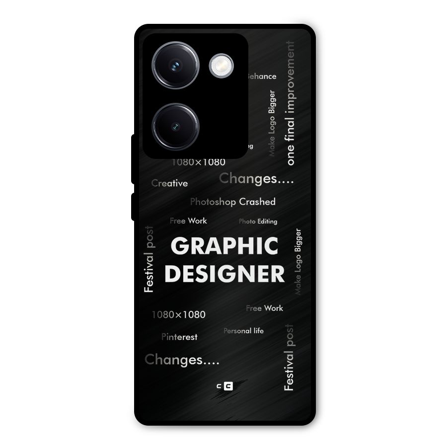 Graphic Designer Struggles Metal Back Case for Vivo Y300 Plus
