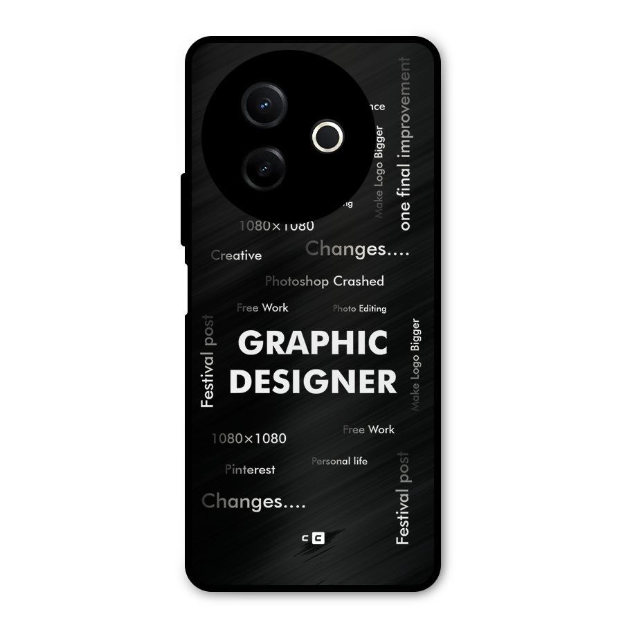 Graphic Designer Struggles Metal Back Case for Vivo Y39