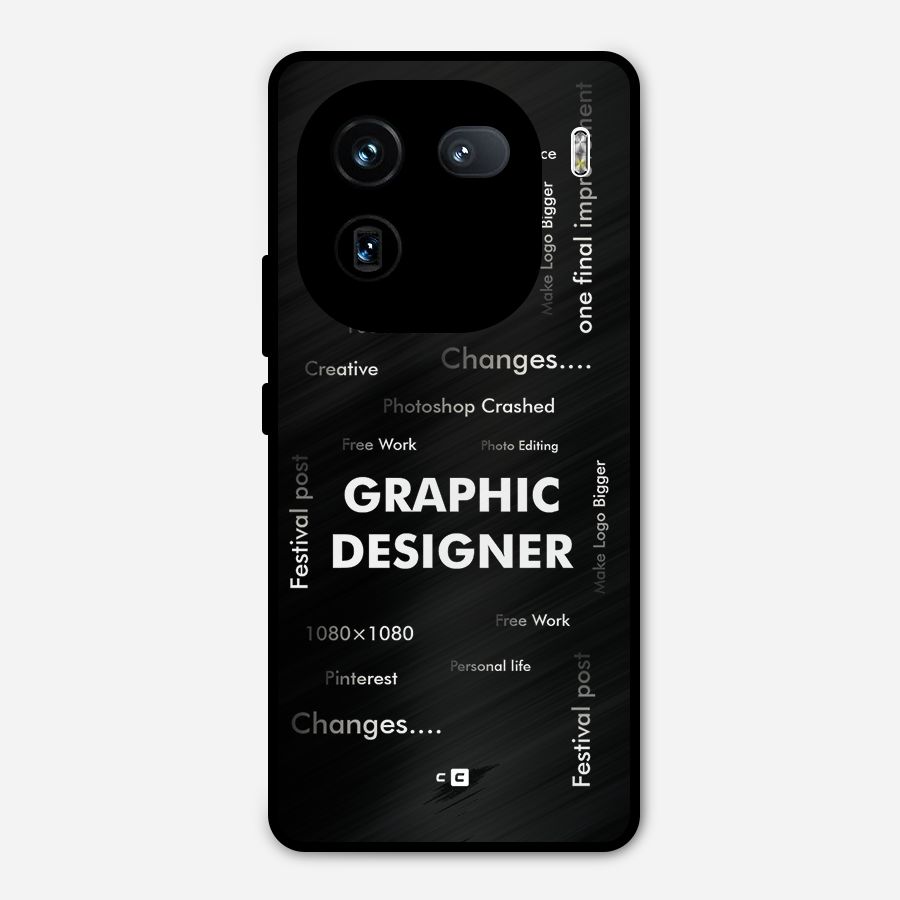 Graphic Designer Struggles Metal Back Case for iQOO 12