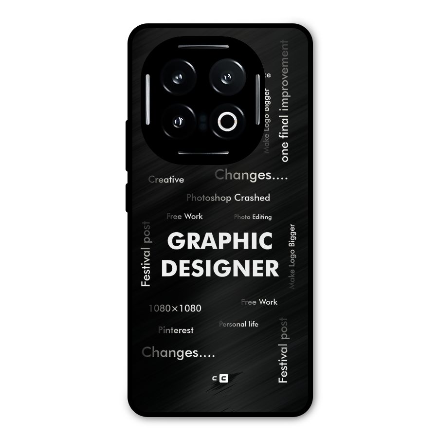 Graphic Designer Struggles Metal Back Case for iQOO 13