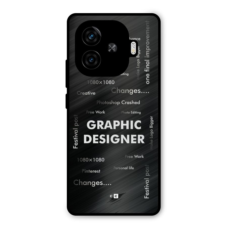 Graphic Designer Struggles Metal Back Case for iQOO Z9 Turbo