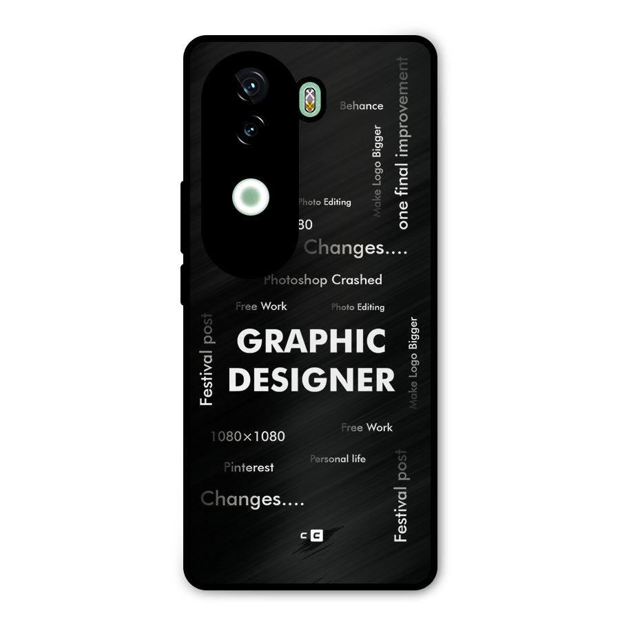 Graphic Designer Struggles Metal Back Case for iQOO Z9s