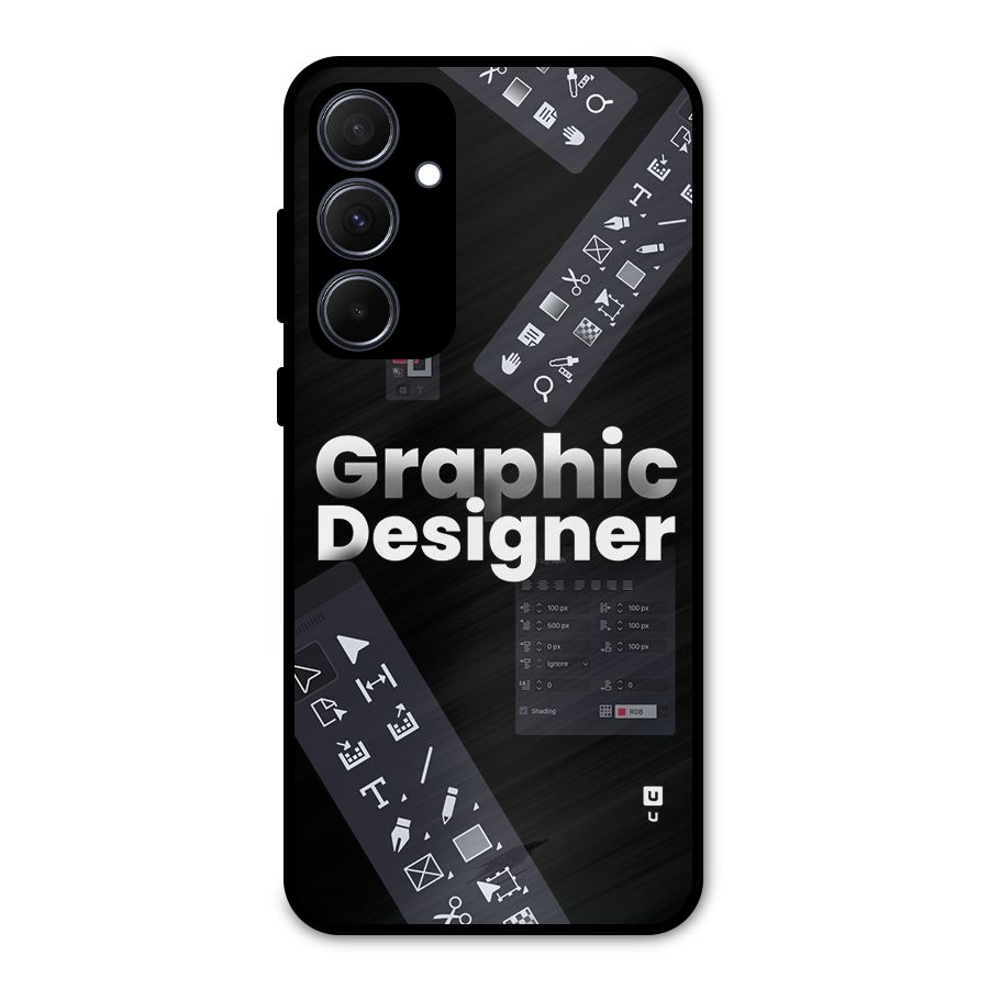 Graphic Designer Tools Metal Back Case for Galaxy A35