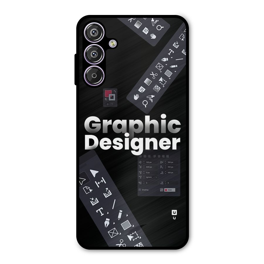 Graphic Designer Tools Metal Back Case for Galaxy F15