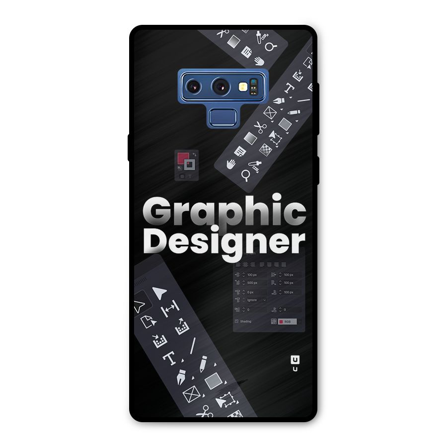 Graphic Designer Tools Metal Back Case for Galaxy Note 9