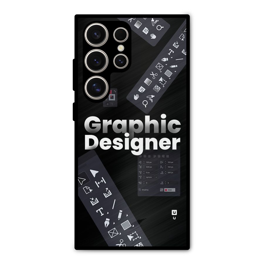 Graphic Designer Tools Metal Back Case for Galaxy S24 Ultra