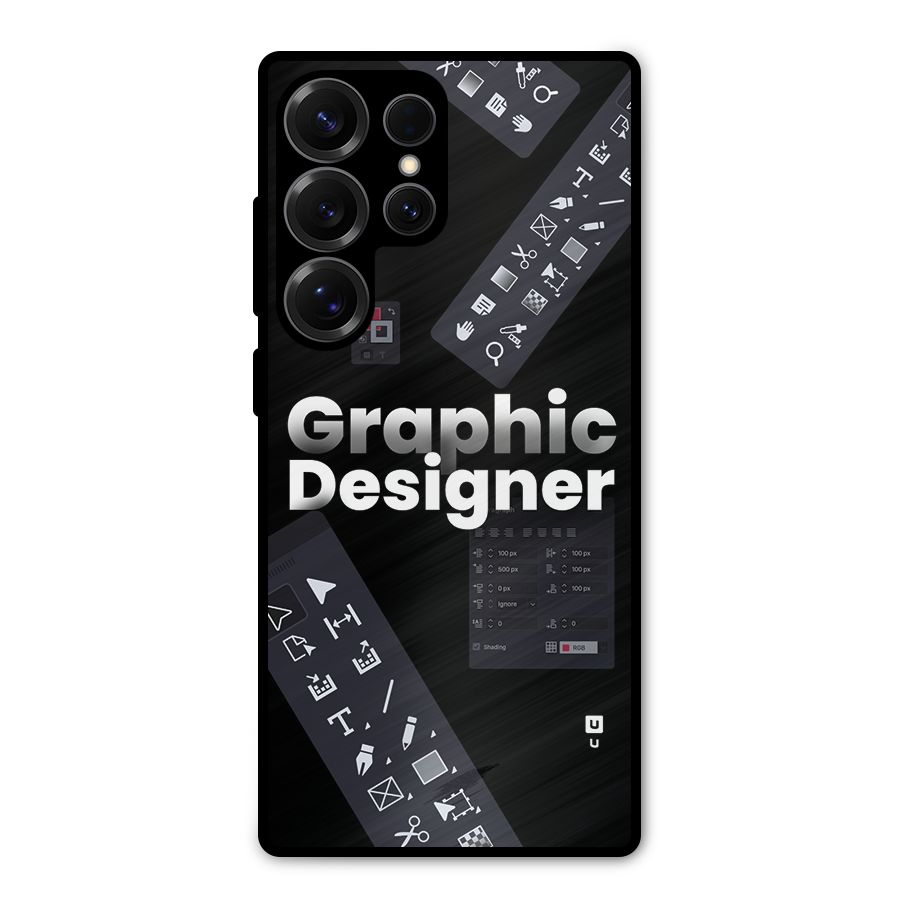Graphic Designer Tools Metal Back Case for Galaxy S25 Ultra