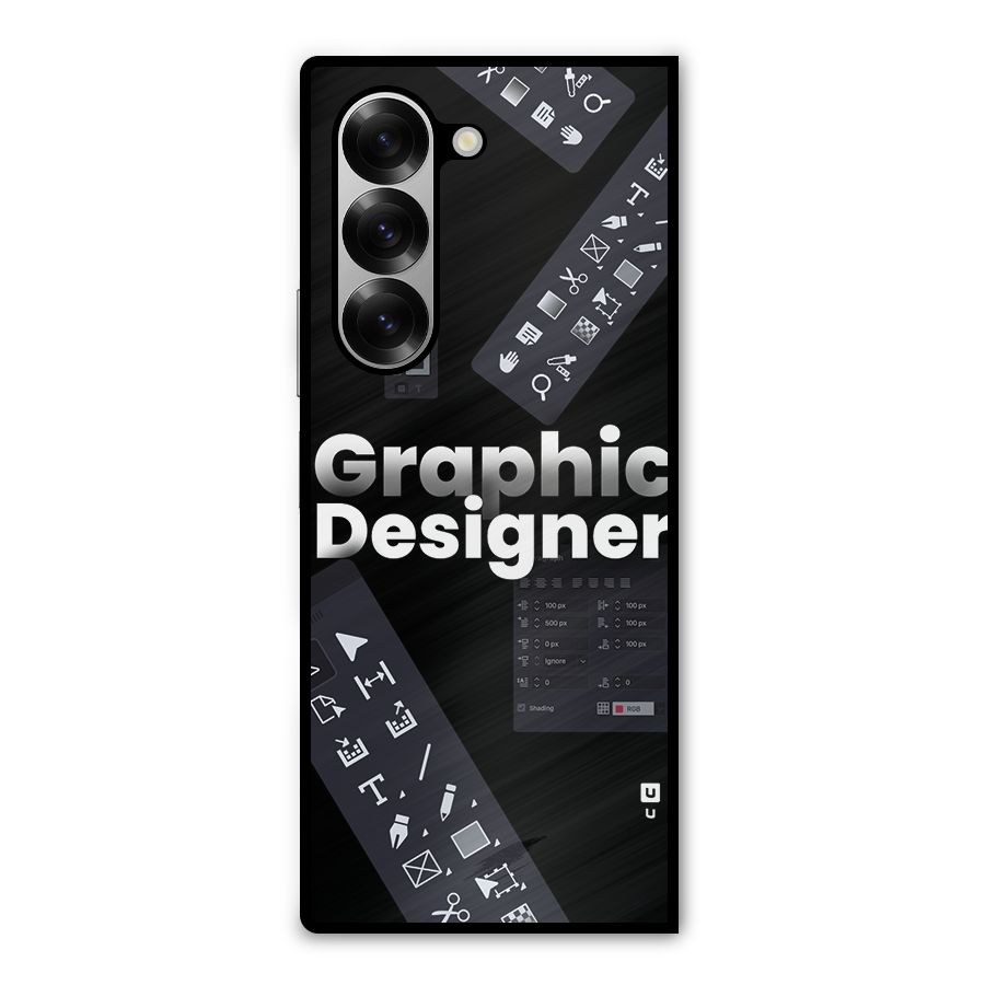 Graphic Designer Tools Metal Back Case for Galaxy Z Fold6
