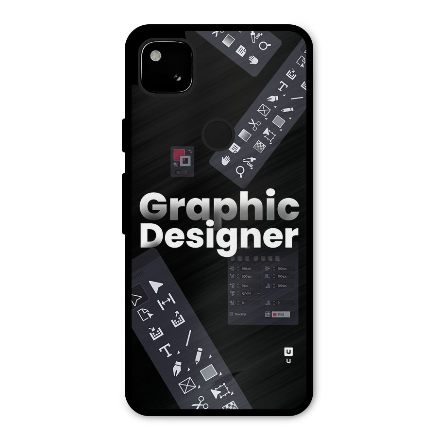 Graphic Designer Tools Metal Back Case for Google Pixel 4a