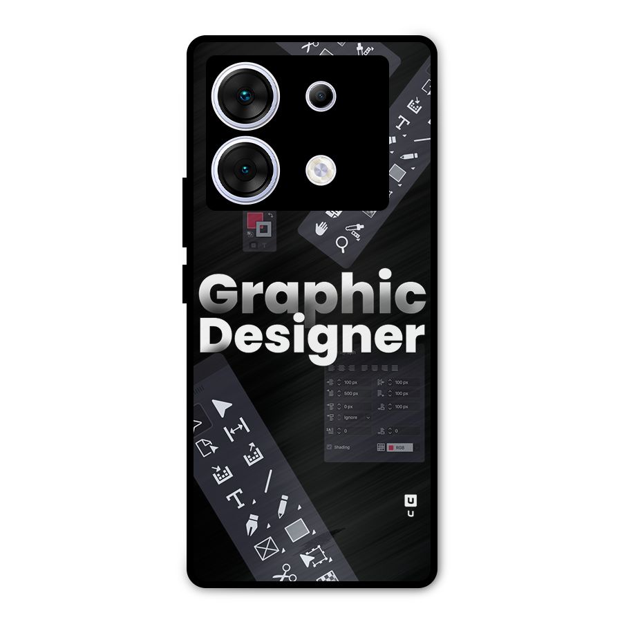 Graphic Designer Tools Metal Back Case for Infinix Zero 30 5G