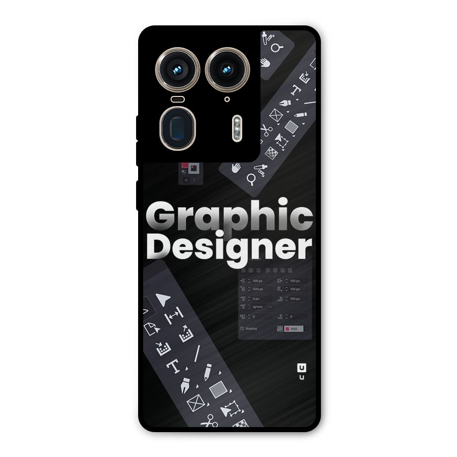Graphic Designer Tools Metal Back Case for Motorola Edge 50 Ultra