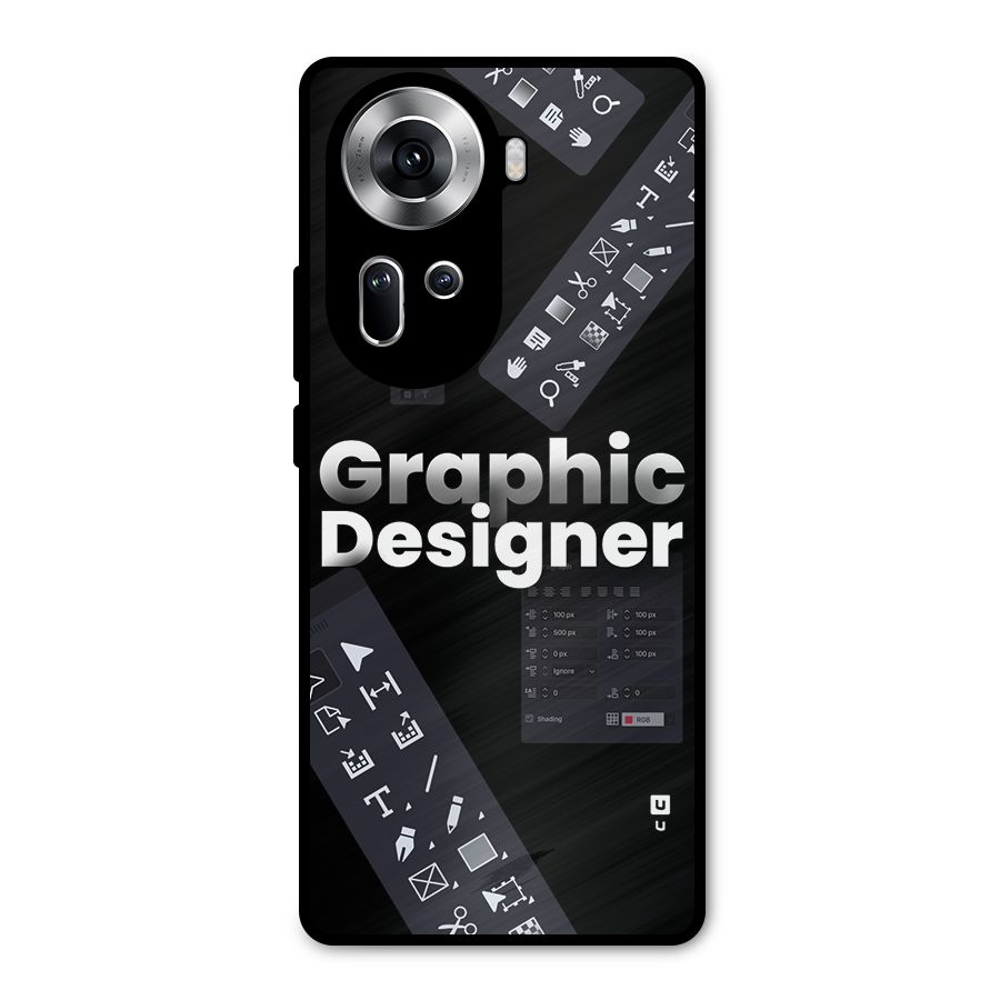Graphic Designer Tools Metal Back Case for Oppo Reno11 5G