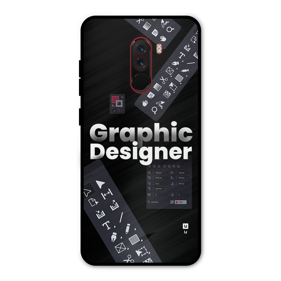 Graphic Designer Tools Metal Back Case for Poco F1