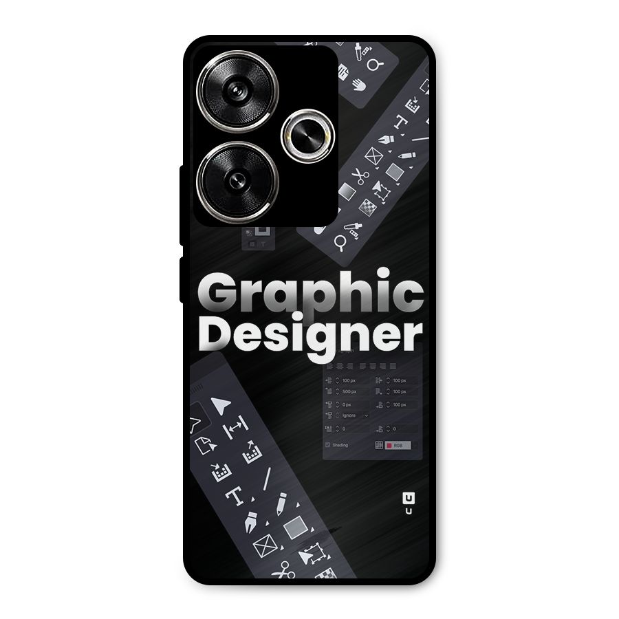 Graphic Designer Tools Metal Back Case for Poco F6