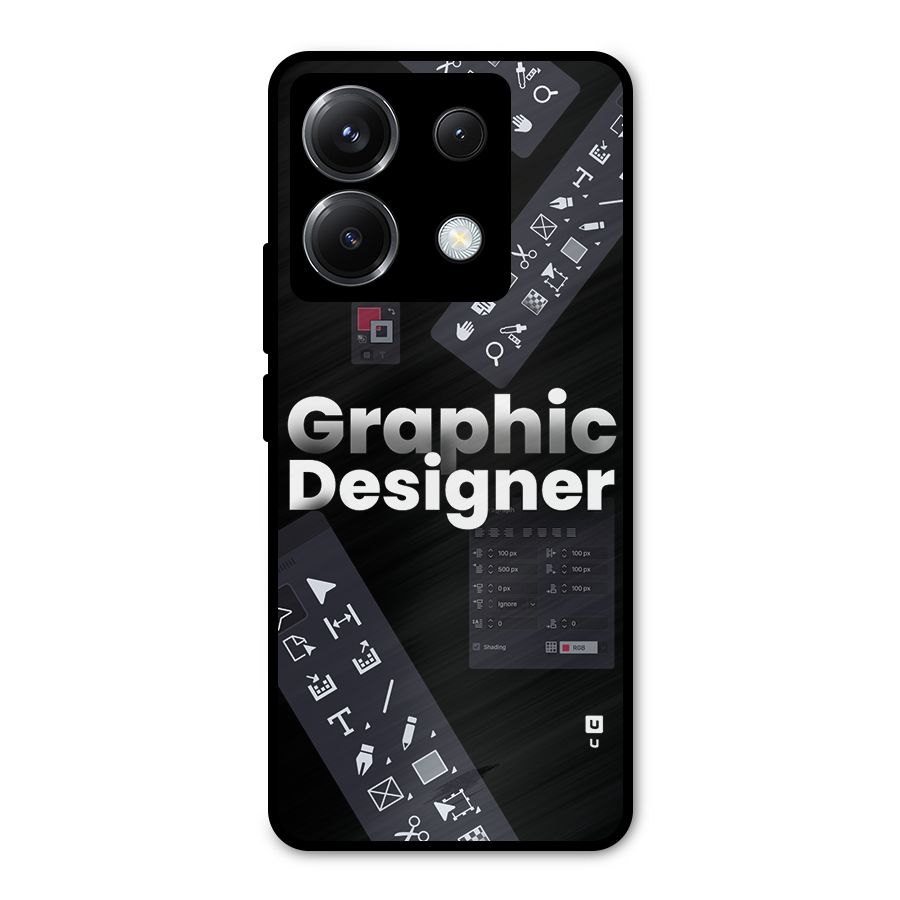Graphic Designer Tools Metal Back Case for Poco X6