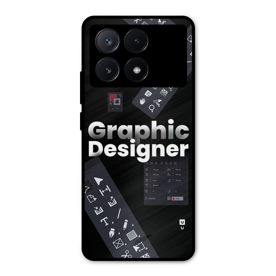 Graphic Designer Tools Metal Back Case for Poco X6 Pro