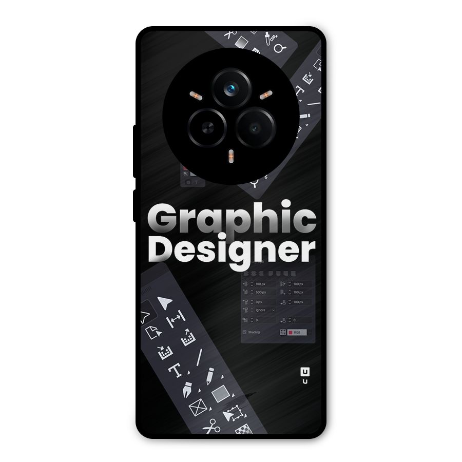 Graphic Designer Tools Metal Back Case for Realme 14 Pro