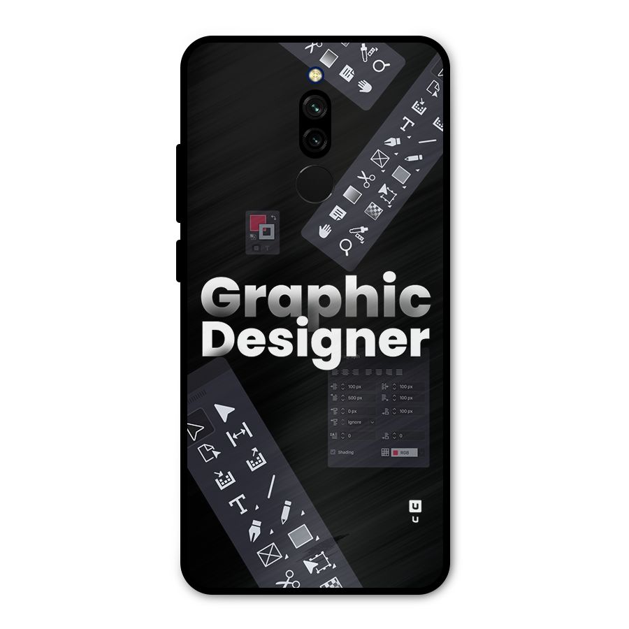 Graphic Designer Tools Metal Back Case for Redmi 8