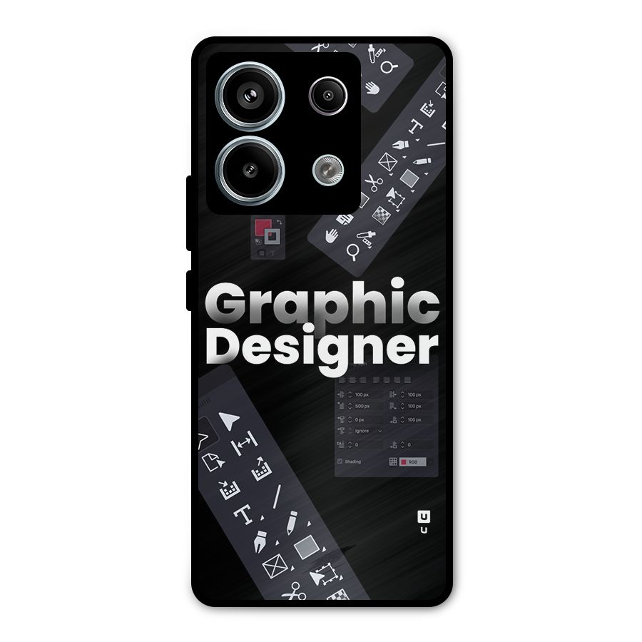 Graphic Designer Tools Metal Back Case for Redmi Note 13 Pro 5G