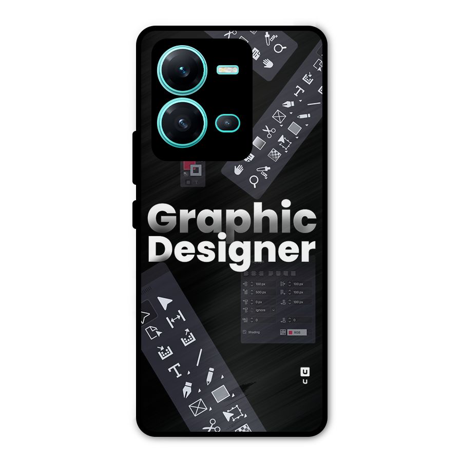 Graphic Designer Tools Metal Back Case for Vivo V25