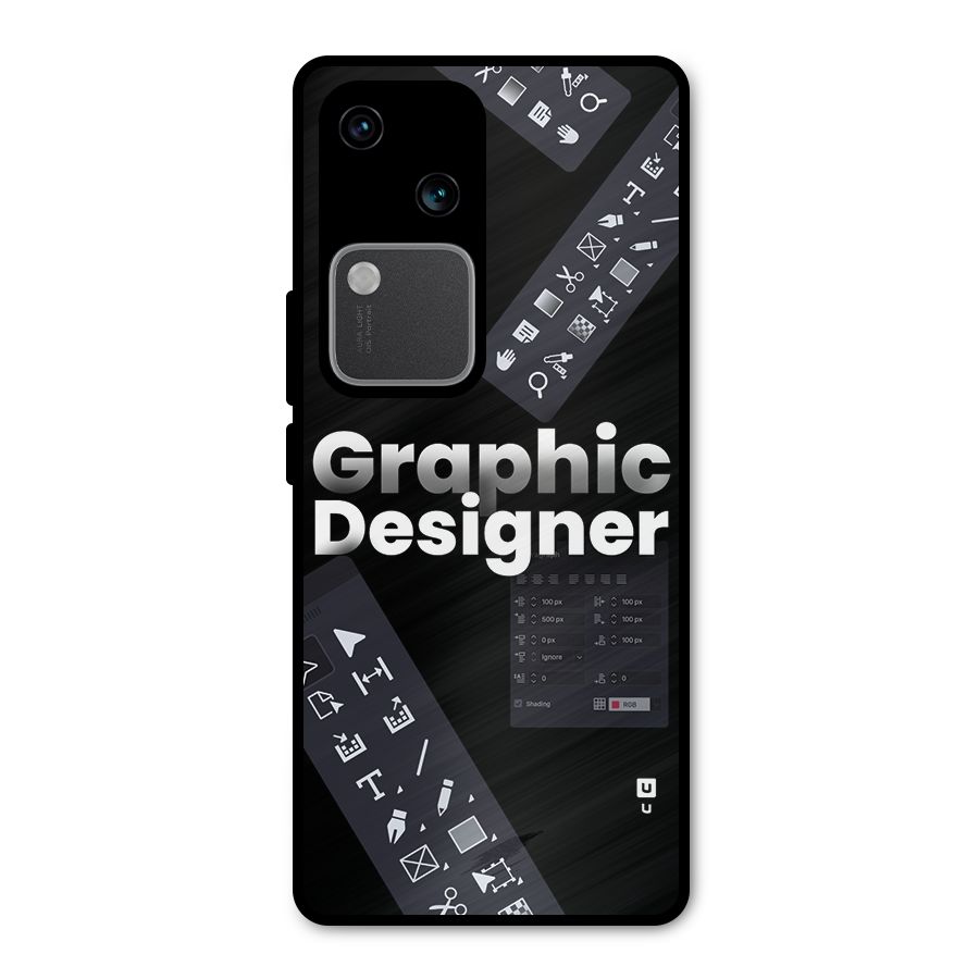 Graphic Designer Tools Metal Back Case for Vivo V30 Pro