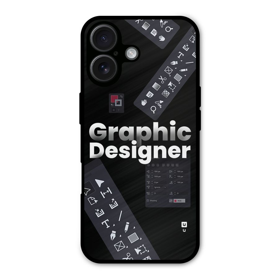 Graphic Designer Tools Metal Back Case for iPhone 16
