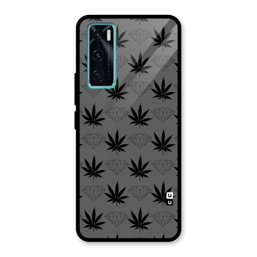 Grass Diamond Glass Back Case for Vivo V20 SE