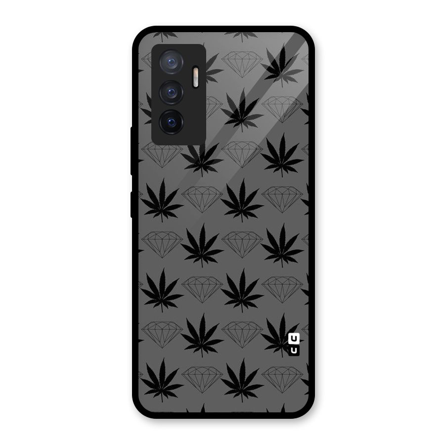 Grass Diamond Glass Back Case for Vivo V23e