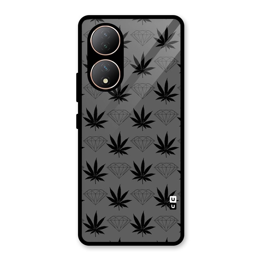 Grass Diamond Glass Back Case for Vivo Y100A