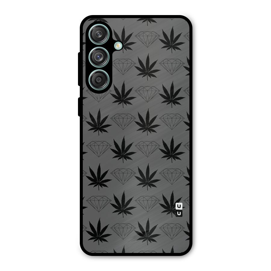 Grass Diamond Metal Back Case for Galaxy M55 5G