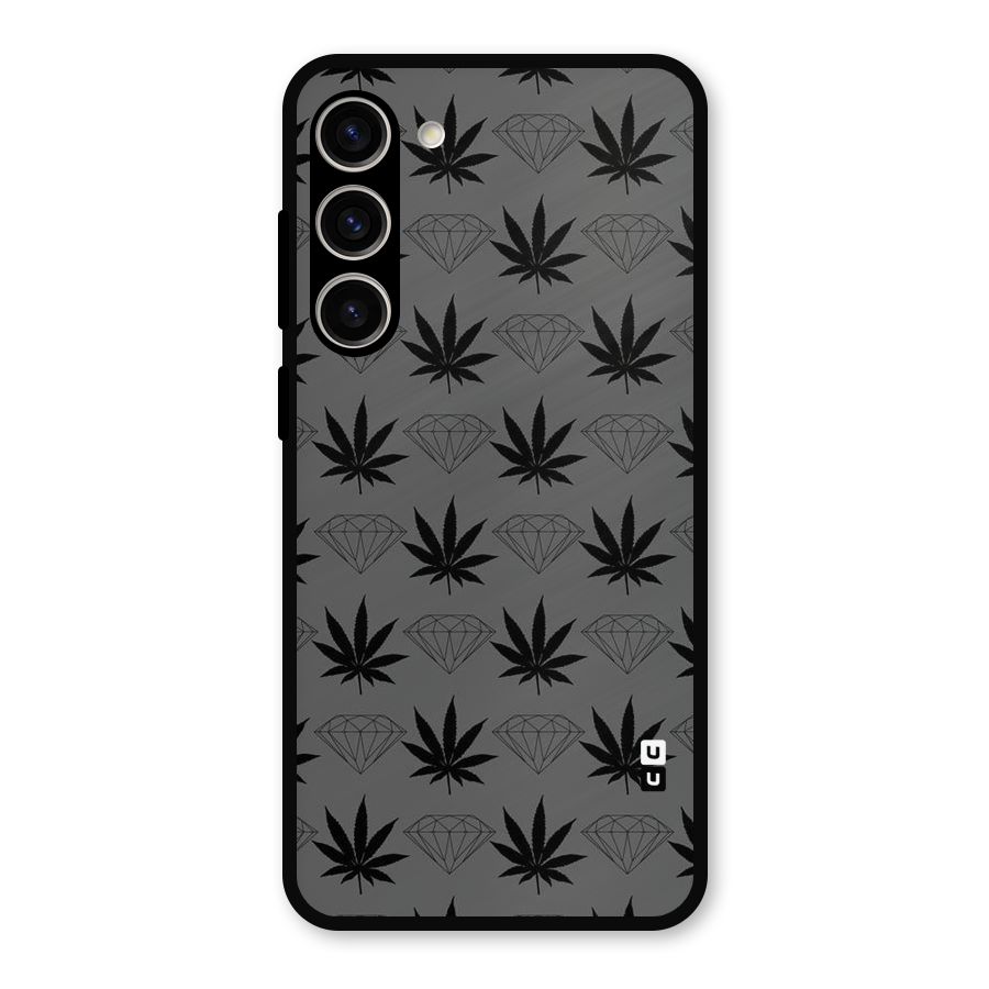 Grass Diamond Metal Back Case for Galaxy S23 Plus