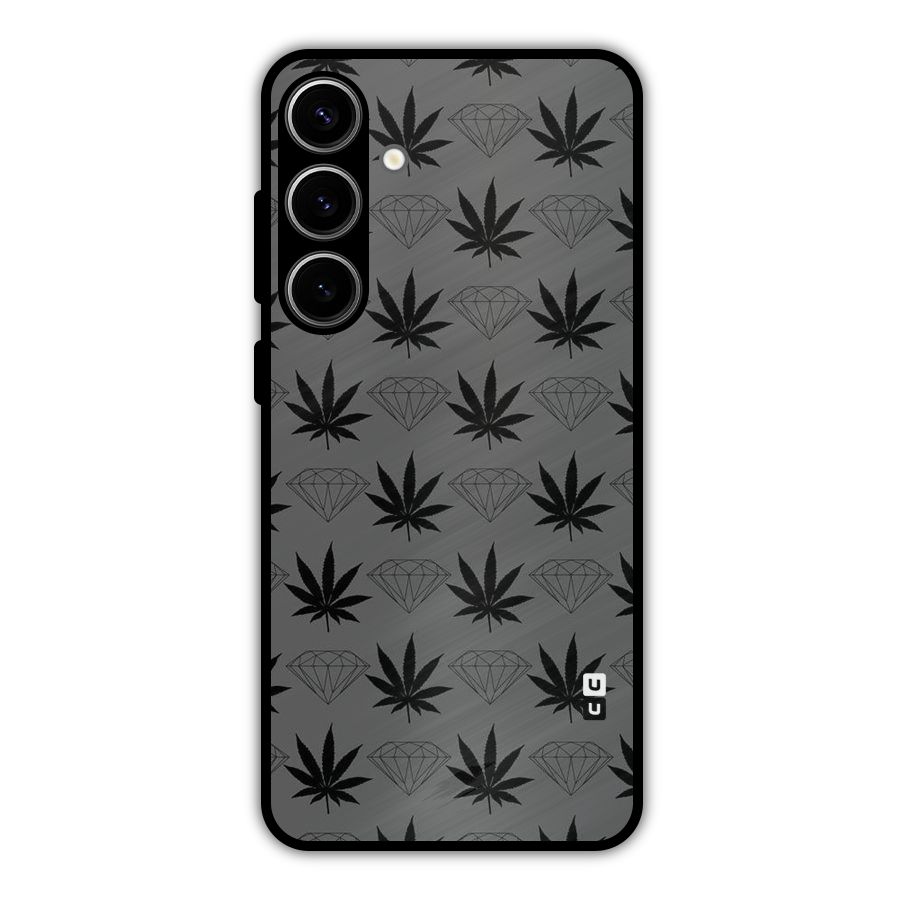 Grass Diamond Metal Back Case for Galaxy S24 Plus