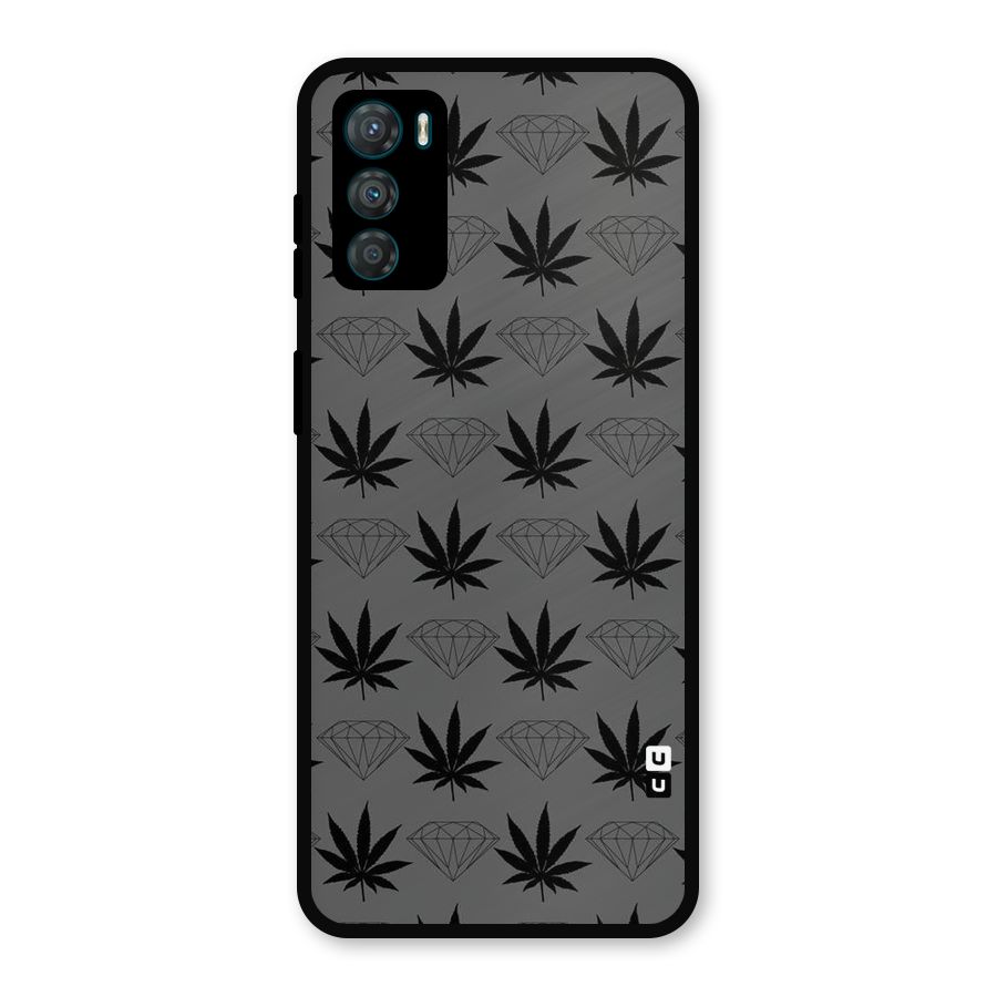 Grass Diamond Metal Back Case for Moto G42