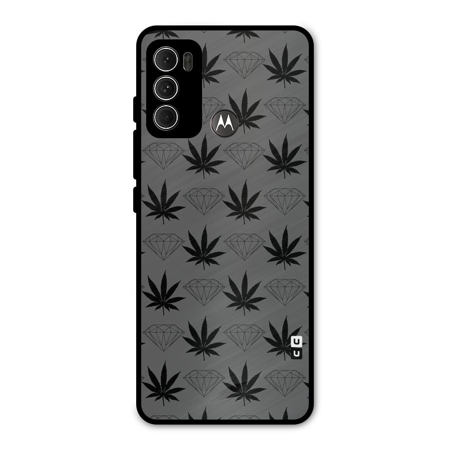 Grass Diamond Metal Back Case for Moto G60